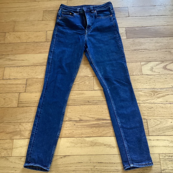 “Vintage skinny” H&M jeans, size 6, dark blue denim, high rise - Picture 3 of 4